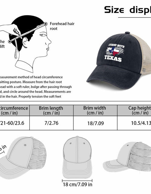Load image into Gallery viewer, Beafoliya Texas Flag Trucker Hat Women Mesh Baseball Cap Purplish Blue
