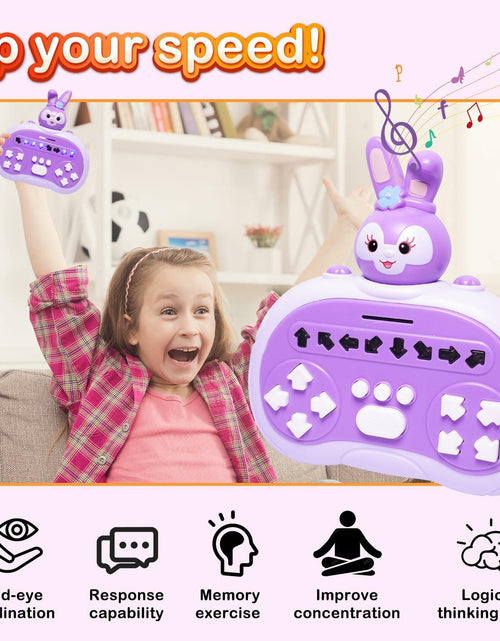 Load image into Gallery viewer, Hand-Held Rhythm Master Dance Machine Educational Toy Purple Bunny Kids 3-12
