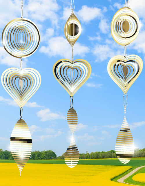 Load image into Gallery viewer, 3D Metal Bird Scare Discs Set Double-Sided Reflectors Outdoor Garden Decor
