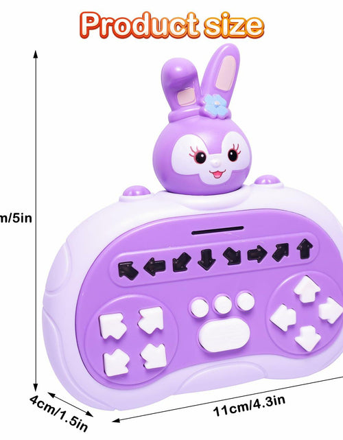 Load image into Gallery viewer, Hand-Held Rhythm Master Dance Machine Educational Toy Purple Bunny Kids 3-12
