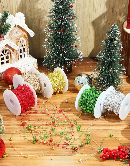 Load image into Gallery viewer, Ecally 250ft Plastic Beads Garland Chain Roll Mix Color DIY Decoration
