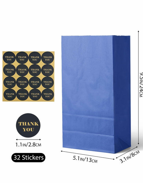 Load image into Gallery viewer, qiqee 32Pcs Treat Paper Bags Mini Snack 5.1x3.1x9.4in Rainbow Colors
