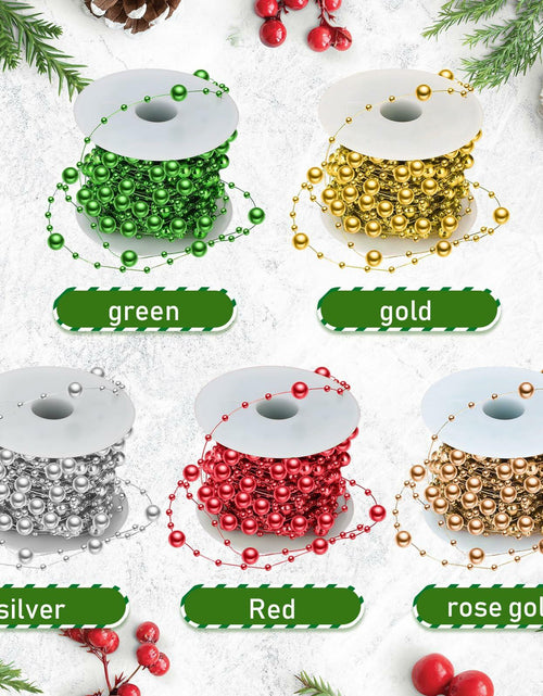 Load image into Gallery viewer, Ecally 250ft Plastic Beads Garland Chain Roll Mix Color DIY Decoration
