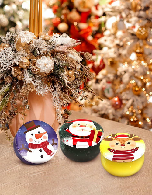 Load image into Gallery viewer, Christmas Scented Candle Set 3 Pack Soy Apple Cinnamon Cedar Vanilla 2.5oz
