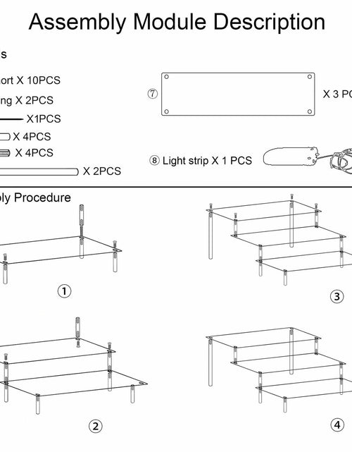 Load image into Gallery viewer, TECHSHARE Clear Acrylic 3-Tier Display Stand Organizer Transparent
