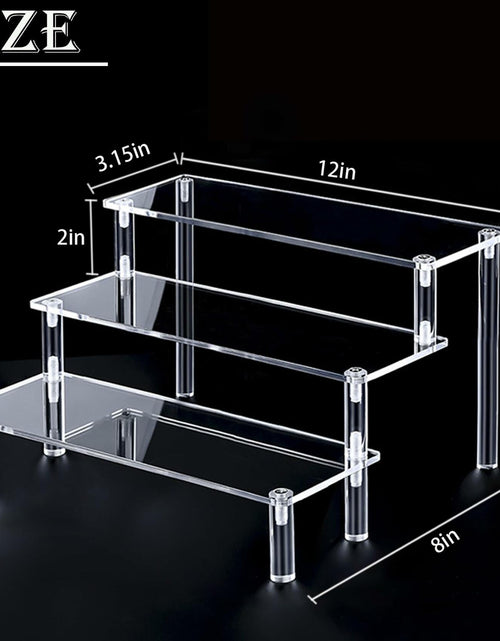 Load image into Gallery viewer, TECHSHARE Clear Acrylic 3-Tier Display Stand Organizer Transparent
