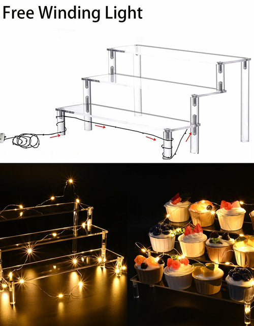 Load image into Gallery viewer, TECHSHARE Clear Acrylic 3-Tier Display Stand Organizer Transparent
