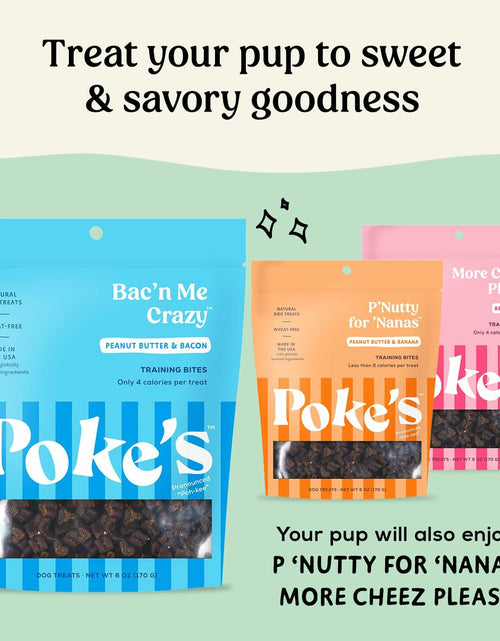 Load image into Gallery viewer, BestBy07/25 Poke's Bac'n Me Crazy Dog Treats Bacon Peanut Butter 6 oz
