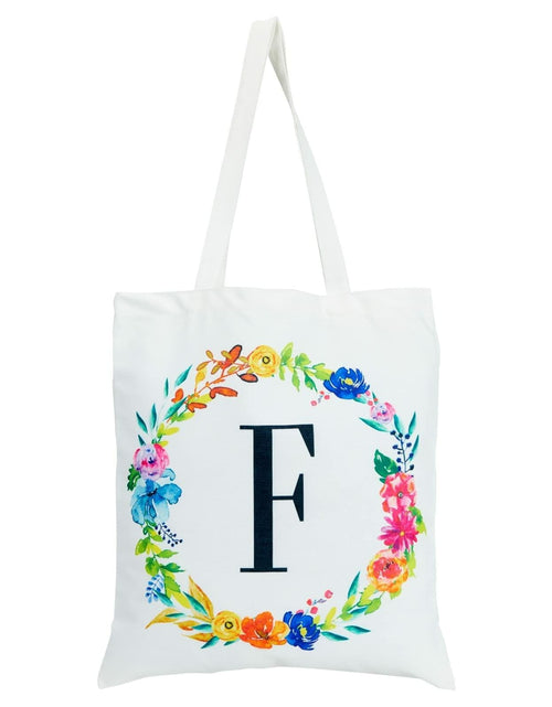 Load image into Gallery viewer, Okuna Outpost Canvas Tote Bags Set of 2 Monogram F Floral 29in

