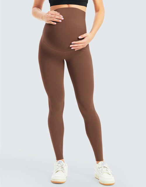 Load image into Gallery viewer, BONVIGOR Maternity Leggings Over Belly Full Length Yoga Pants
