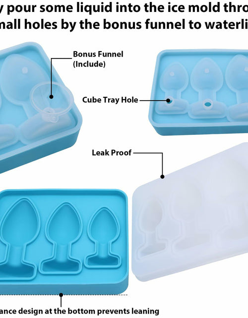 Load image into Gallery viewer, CowGoldChild Silicone Ice Cube Tray Mold for Stanley Cup with Lid Fun Gift
