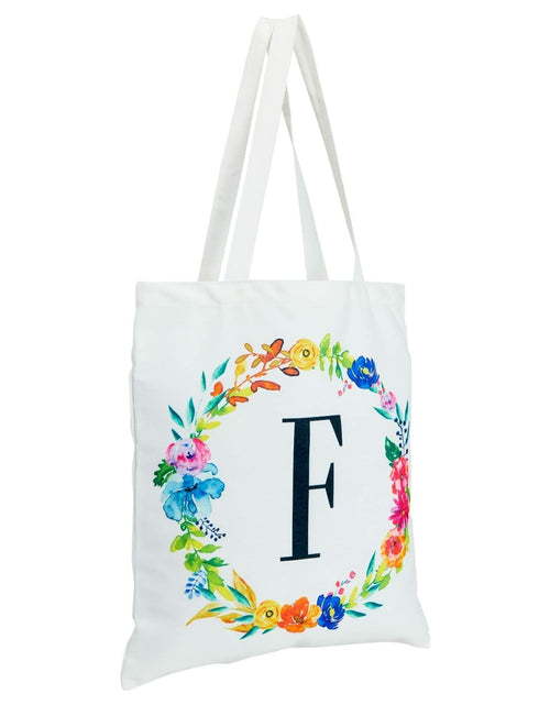Load image into Gallery viewer, Okuna Outpost Canvas Tote Bags Set of 2 Monogram F Floral 29in

