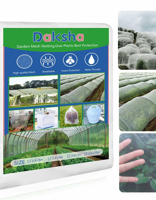 Load image into Gallery viewer, Daksha Ultra Fine White Garden Netting 2.4x3m 7.8x9.8ft Mosquito Plant Cover
