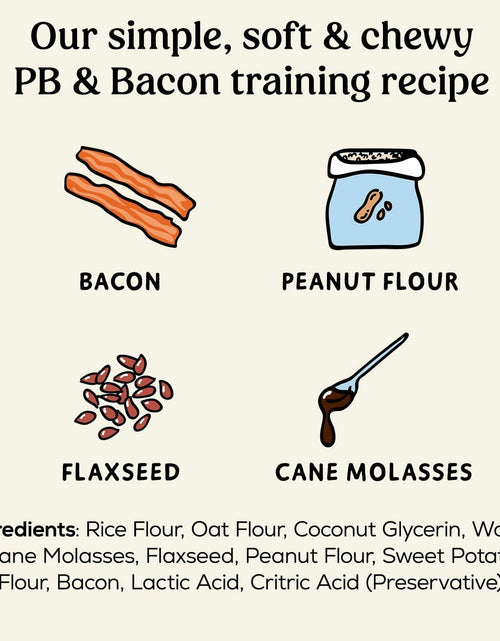 Load image into Gallery viewer, BestBy07/25 Poke's Bac'n Me Crazy Dog Treats Bacon Peanut Butter 6 oz
