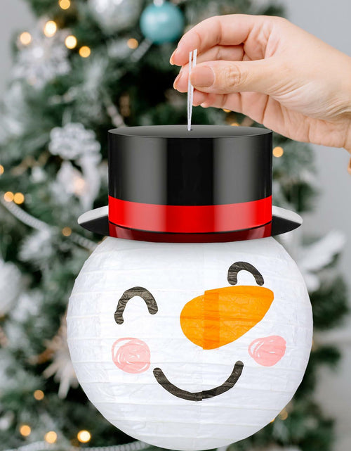 Load image into Gallery viewer, Riakrum 12 Pcs Winter Snowman Paper Lanterns Hanging Christmas Ornaments
