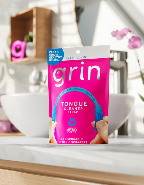 Load image into Gallery viewer, GRIN Disposable Tongue Cleaner 48 Ct Dual Edge Scraper Fresh Breath

