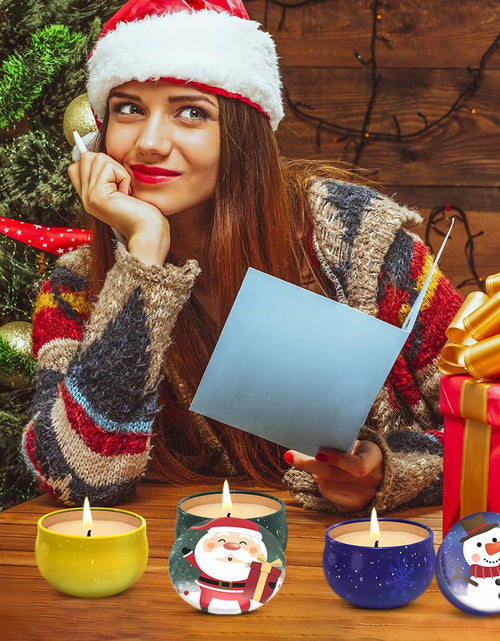 Load image into Gallery viewer, Christmas Scented Candle Set 3 Pack Soy Apple Cinnamon Cedar Vanilla 2.5oz
