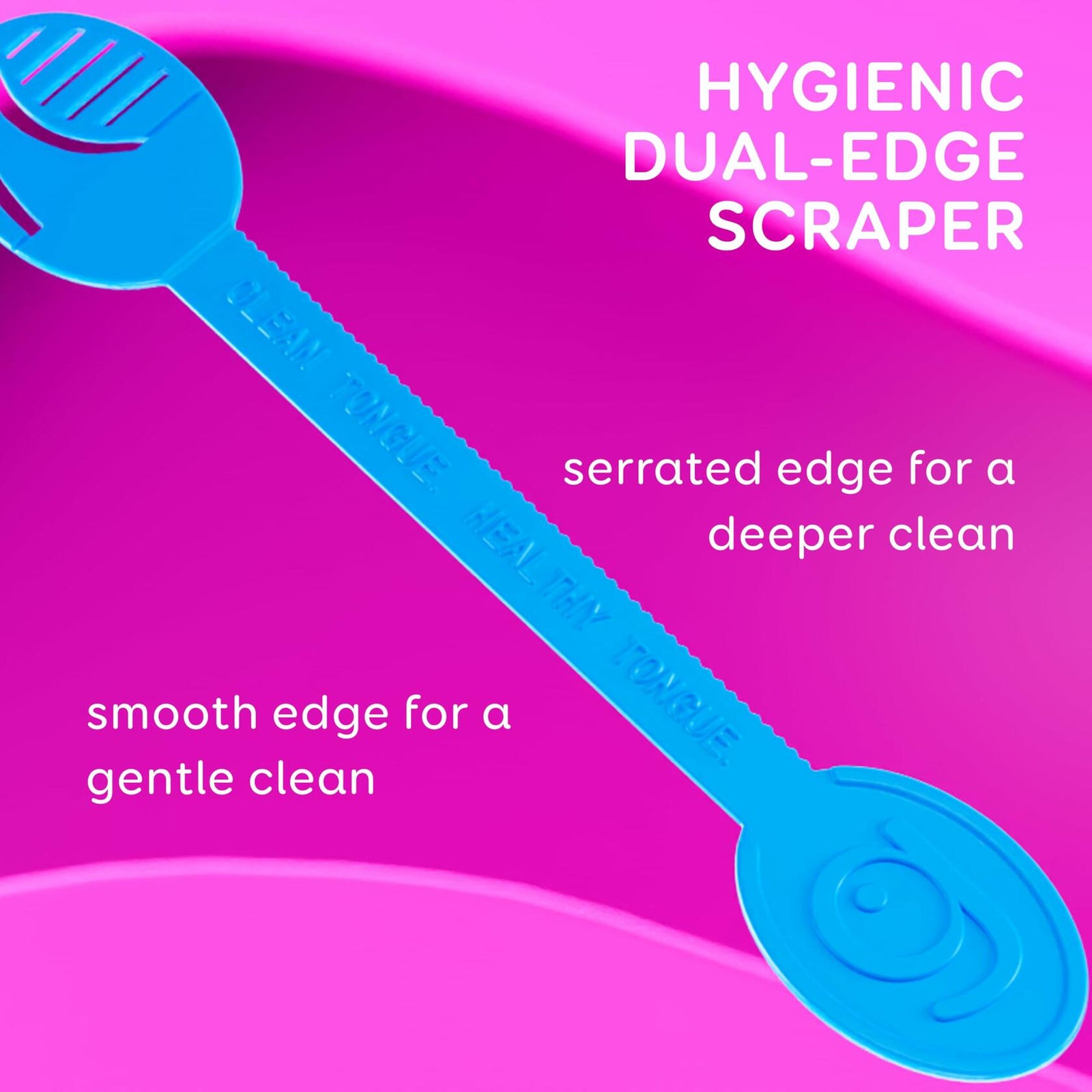 GRIN Disposable Tongue Cleaner 48 Ct Dual Edge Scraper Fresh Breath