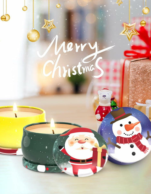 Load image into Gallery viewer, Christmas Scented Candle Set 3 Pack Soy Apple Cinnamon Cedar Vanilla 2.5oz
