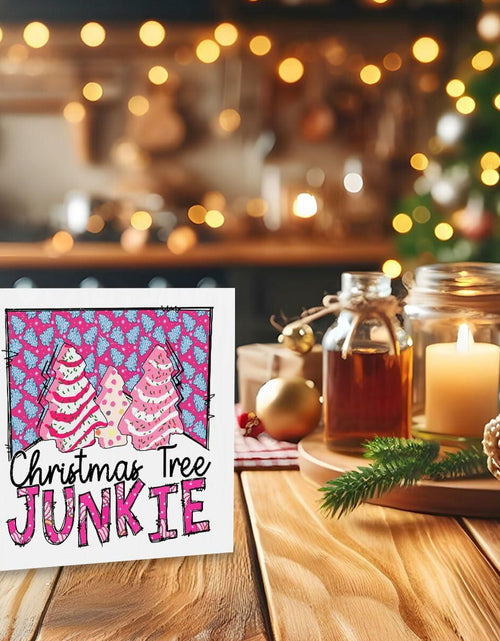 Load image into Gallery viewer, Pink Christmas Tree Decorations Funny Merry Xmas Decor 5x5 inches
