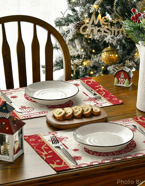 Load image into Gallery viewer, Artoid Mode Zodiac Snake 2025 Placemats Set of 4 12x18in Lunar Table Mats
