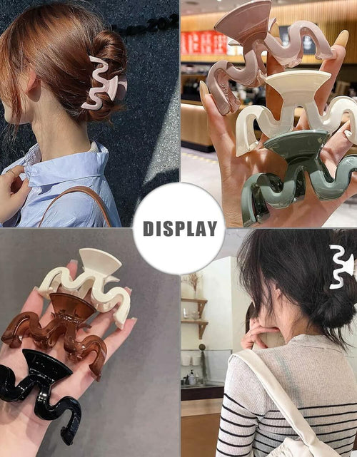 Load image into Gallery viewer, Yexnum 6pcs Acrylic Wavy Claw Hair Clips for Women Thick Thin Curly Hair
