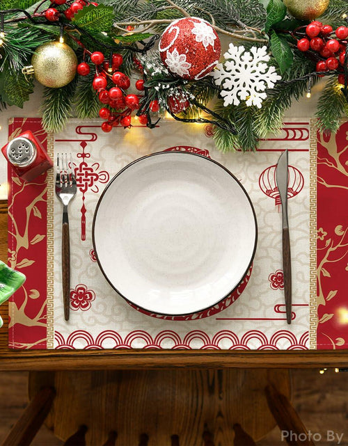 Load image into Gallery viewer, Artoid Mode Zodiac Snake 2025 Placemats Set of 4 12x18in Lunar Table Mats

