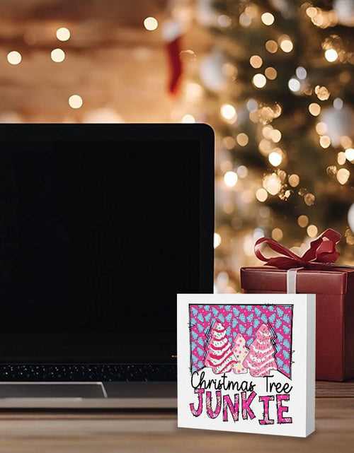 Load image into Gallery viewer, Pink Christmas Tree Decorations Funny Merry Xmas Decor 5x5 inches
