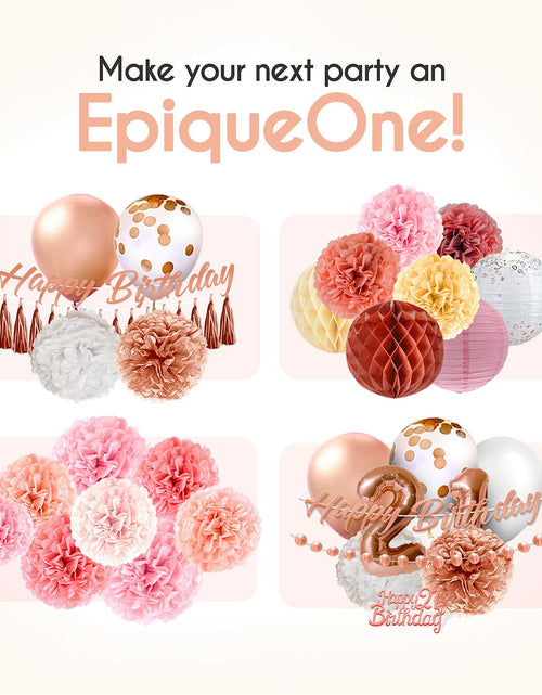 Load image into Gallery viewer, EpiqueOne 41-Piece Rose Gold 30th Birthday Party Decorations for Women
