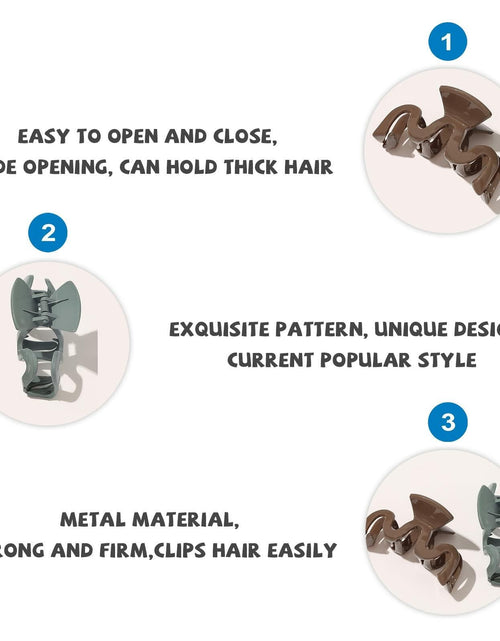 Load image into Gallery viewer, Yexnum 6pcs Acrylic Wavy Claw Hair Clips for Women Thick Thin Curly Hair

