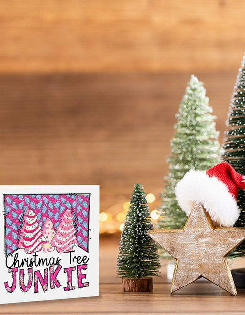 Load image into Gallery viewer, Pink Christmas Tree Decorations Funny Merry Xmas Decor 5x5 inches
