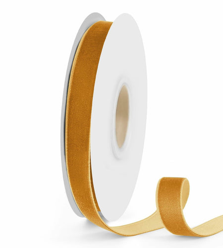 VISPAD Velvet Ribbon Beige 5/8in x 10yd Single Face 1 Roll