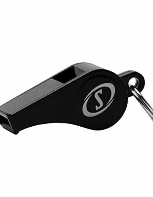 Load image into Gallery viewer, Spalding Plastic Whistle with Lanyard Black 1-Pack
