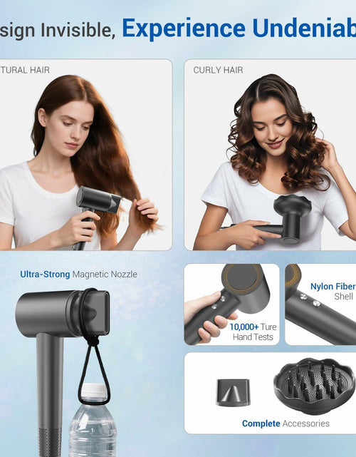 Load image into Gallery viewer, Hair Dryer 1400W 110K RPM Lightweight Smart Thermo Control Darkgray
