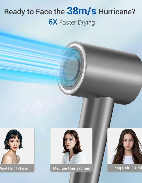 Load image into Gallery viewer, Hair Dryer 1400W 110K RPM Lightweight Smart Thermo Control Darkgray
