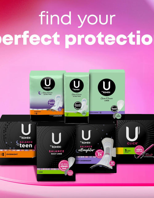 Load image into Gallery viewer, U by Kotex Balance Teen Ultra Thin Pads Heavy Absorbency 28 Count
