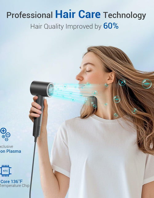Load image into Gallery viewer, Hair Dryer 1400W 110K RPM Lightweight Smart Thermo Control Darkgray
