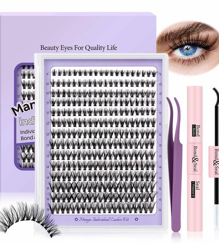 B&Qaugen Lash Extension Kit 280PCS 30D Soft D Curl Manga Black
