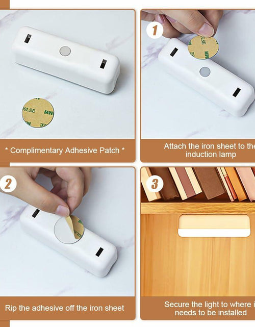 Load image into Gallery viewer, Peayale LED Motion Sensor Nightlight Rechargeable Cordless White Wall Light
