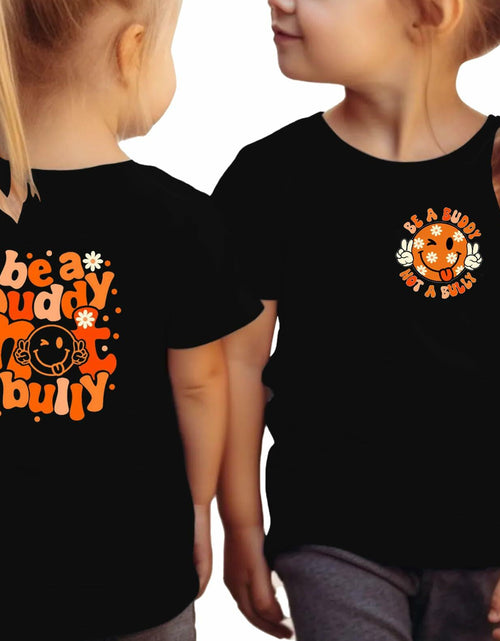 Load image into Gallery viewer, Anti Bullying Kids Shirt Unity Day Be Kind Tee Tops Size 4T Black
