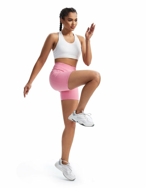 Load image into Gallery viewer, Athletic Shorts Women Gym Yoga Workout High Waisted Pink Size XS
