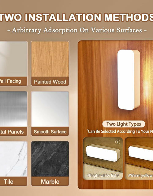 Load image into Gallery viewer, Peayale LED Motion Sensor Nightlight Rechargeable Cordless White Wall Light
