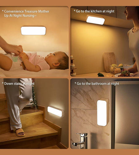 Peayale LED Motion Sensor Nightlight Rechargeable Cordless White Wall Light