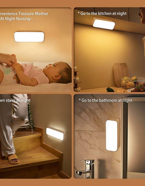 Load image into Gallery viewer, Peayale LED Motion Sensor Nightlight Rechargeable Cordless White Wall Light
