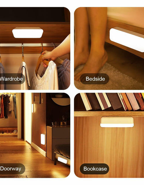 Load image into Gallery viewer, Peayale LED Motion Sensor Nightlight Rechargeable Cordless White Wall Light
