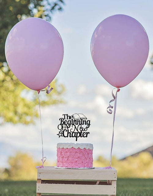 Load image into Gallery viewer, The Beginning of A New Chapter Cake Topper Black Glitter
