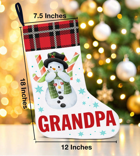 TSUYAWU Grandpa Christmas Stocking Xmas Decoration 18x12 Inch Fireplace