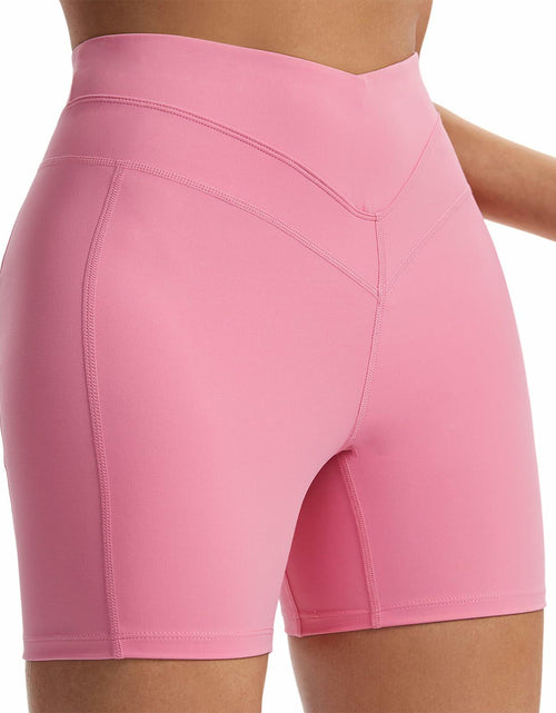 Load image into Gallery viewer, Athletic Shorts Women Gym Yoga Workout High Waisted Pink Size XS
