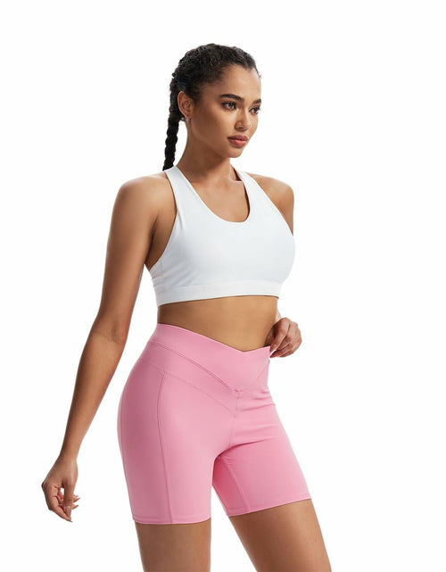 Load image into Gallery viewer, Athletic Shorts Women Gym Yoga Workout High Waisted Pink Size XS
