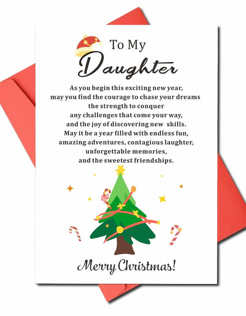 Load image into Gallery viewer, TI-EDC Sentimental Christmas Cards for Daughter - Merry Xmas Gifts
